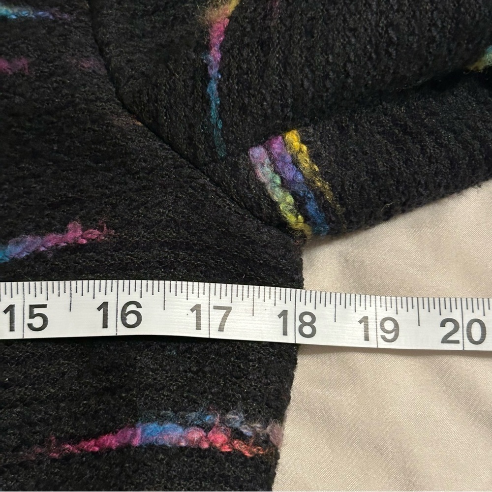 Giancarlo Ferrari Women Petite Size 6P Tweed Multicolor Lined Long Sleeve Jacket - Picture 6 of 7